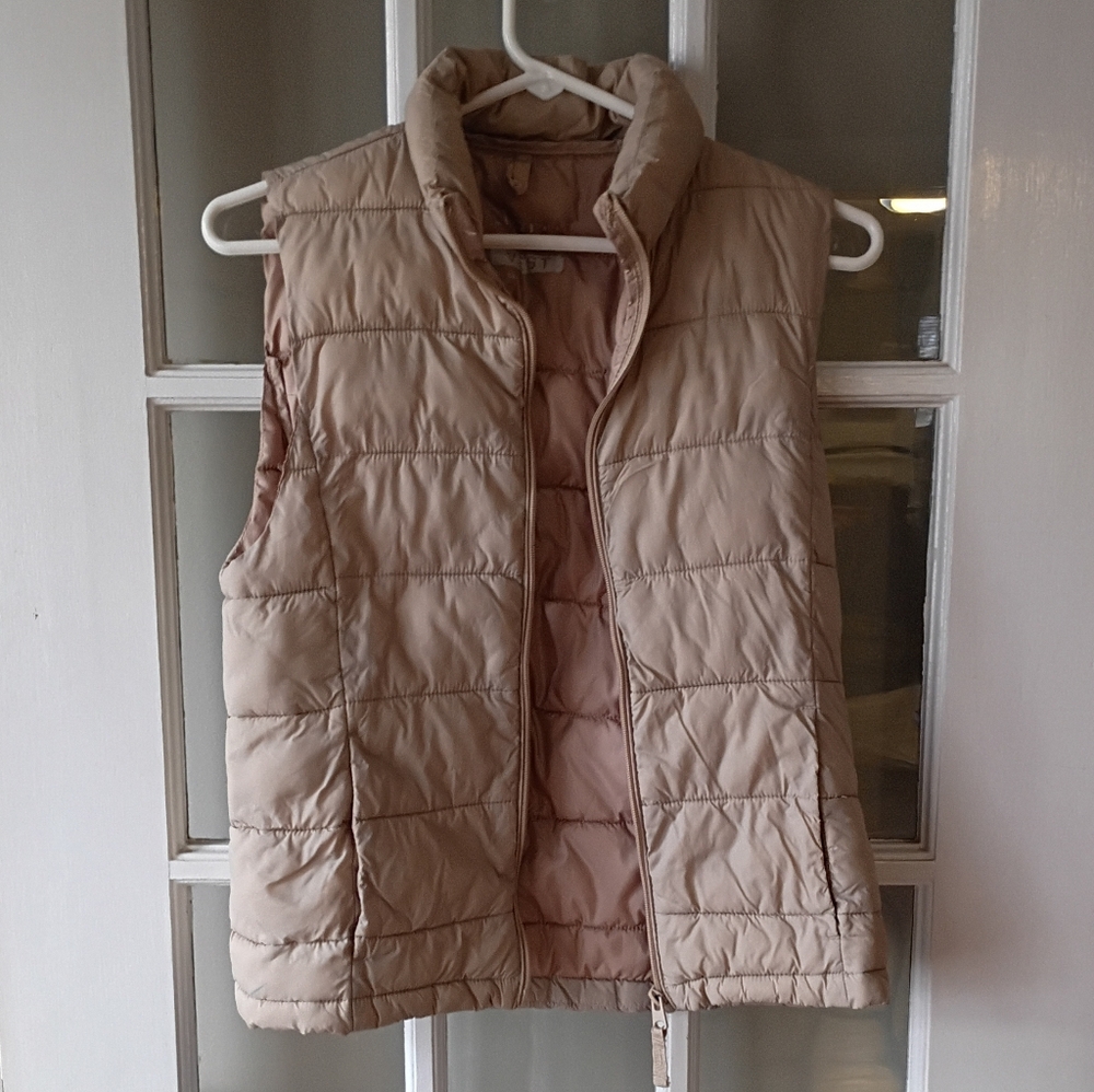 Padded Vest Light Beige Size Small